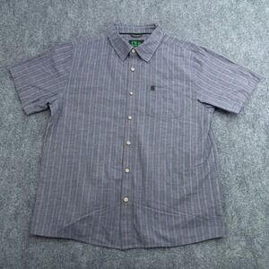 Hippy‎ Tree Shirt Mens Medium 100% Organic Cotton Nomad Division Button Up